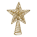 6" Battery Operated Lighted Gold Tree Topper