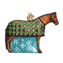 Snowflake Horse Glass Ornament