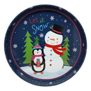 Huge Deep Round 13.5" Tray - Let it Snow