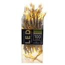 100-Light 5MM Warm White LED White Wire Light Set - Christmas >> Lighting - by Kurt Adler