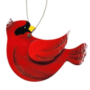 Wooden Cardinal Ornament - In flight Looking Back Right
