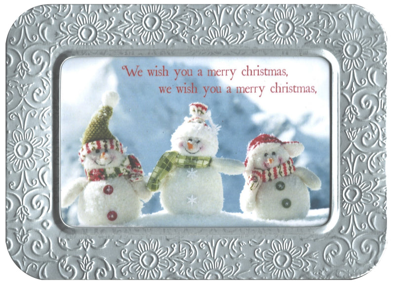 Embossed Notecards In Tin - Christmas Wishes