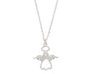Silver Angel with Pearl Necklace
