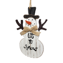 Charming Wooden Snowman Ornament