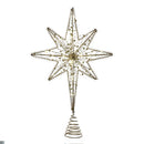 8-Point Gold Metal Star Treetop - 19.7 Inches - Christmas >> Tree Toppers - by Kurt Adler