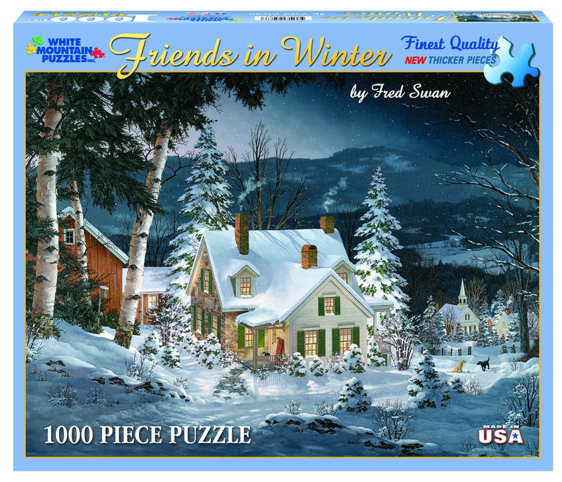 Fred Swan Friends In Winter Puzzle - 1000 Piece