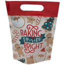 Resealable Treat Bags – Spirits Bright Design with Zipper (Set of 12)