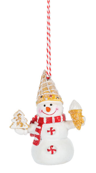 Sweet Snowman Ornament - Tree Cookie