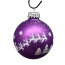 Krebs Value Glass Ornament 4 pack - Santa on Lilac