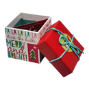 Gift Box Cube for Gift Cards - 3" x 3" - Merry and Bright