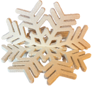 Sparkling Wood Snowflakes Medium