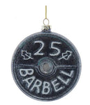 Barbell Ornament Glass - Christmas >> Ornaments >> Sports - by Kurt Adler