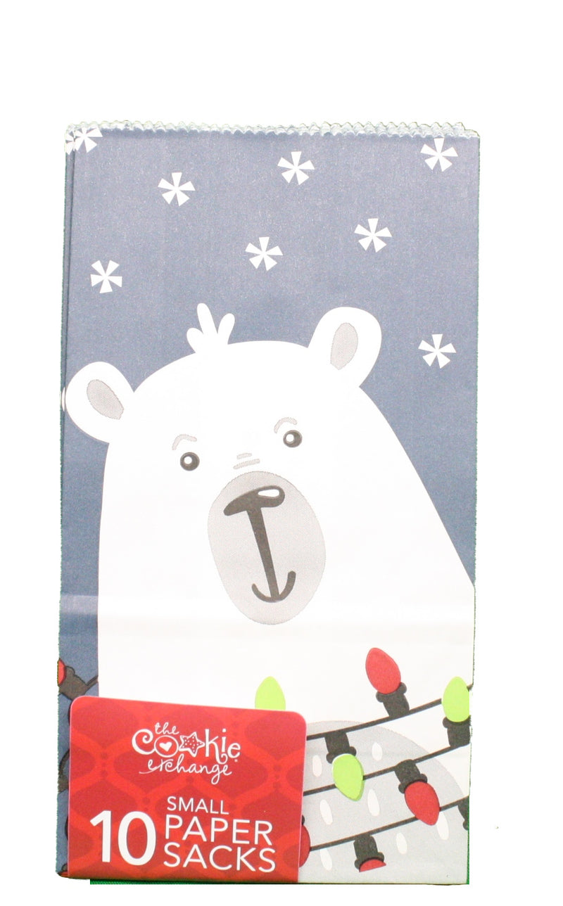 Paper Small Treat Sacks - Set of 10 - Polar Bear - The Country Christmas Loft