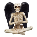 Yoga Skeleton Figurine - Anjali Mudra in Sukhasana Pose