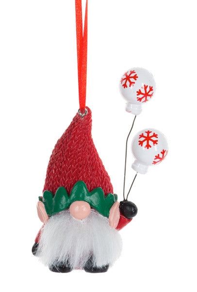 Hanging with my Gnomies Ornament - Red and Green Hat