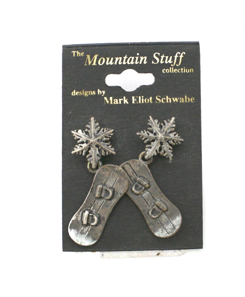 Snowboard Pewter Earring - The Country Christmas Loft