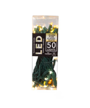 50-Light 5MM LED Green Wire Light Set - 'Silver & Gold'