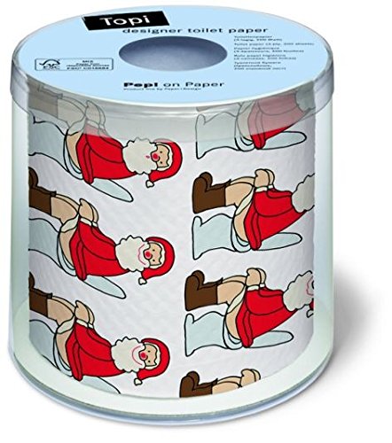 Christmas Design Toilet Paper Roll - Santa on a Toilet - The Country Christmas Loft