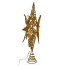 Warm White Micro LED Gold Starburst Treetop - 15 inch