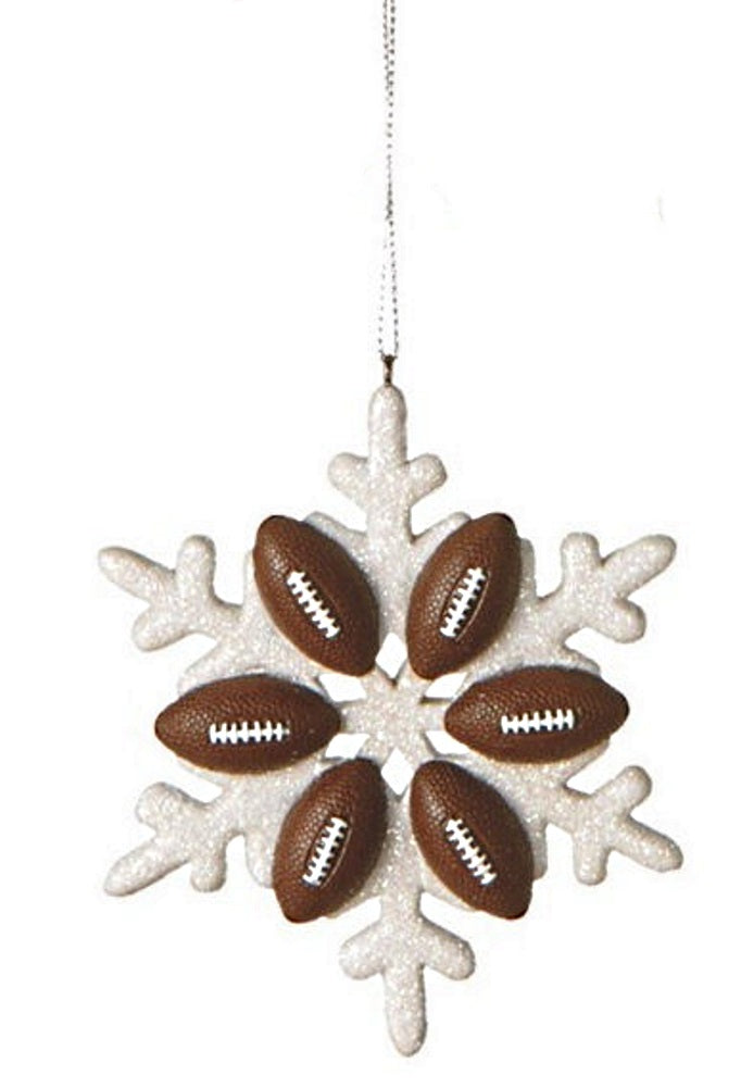 Sport Equipment Snowflake Ornament - Football - The Country Christmas Loft