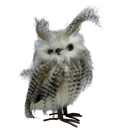 Faux Fur Owl Figurine Feathers Up