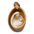 Modern Style Holy Family Carved Nativity - Color - 6 Inch