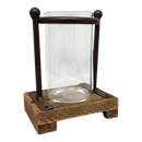 Rustic Industrial Wood - Metal - Glass Vase - 6 Inch