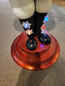 Outdoor Lighted Metal Snowman with Timer - 4 Foot Tall
