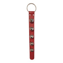Sleigh Bell Strap with 5 Nickel Bells - Red