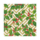 Holly and Fretwork Luncheon Napkin
