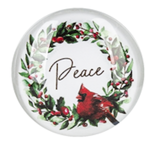 Cardinal Peace Wreath Magnet