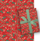 Botanical Roll Wrap - 30" x 168" - Holly Leaves