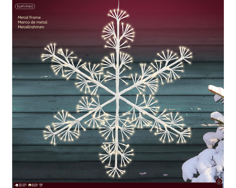 Brilliant Winter Wonderland Metal Snowflake - Warm White