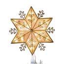 Lighted Snowflake 10" Tree Topper - Gold - Christmas >> Tree Toppers - by Gerson