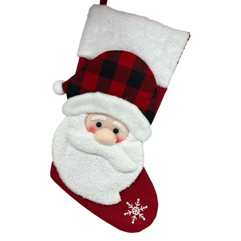 Joyful Santa Plush Stocking