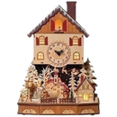 Wood Works Lighted Alpine Table Clock - Christmas >> Decor - by Roman
