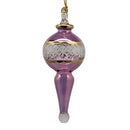Lattice Glass Ornaments With Gold Accents - Pink Ball with Finial - Egyptian Glass - by Egyptian Museum