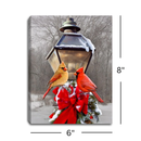 Lighted Easel Artwork - Cardinals in the Snow