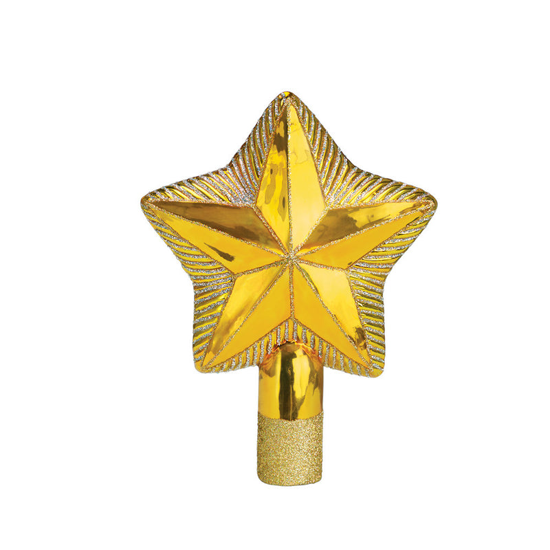 Golden Glass Star Tree Topper - The Country Christmas Loft