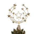 Gold Star Tree Topper with Warm White Lights