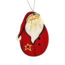 Cheerful Santa with Star Accent Ornament