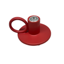 Crimson Glow Ceramic Candle Holder