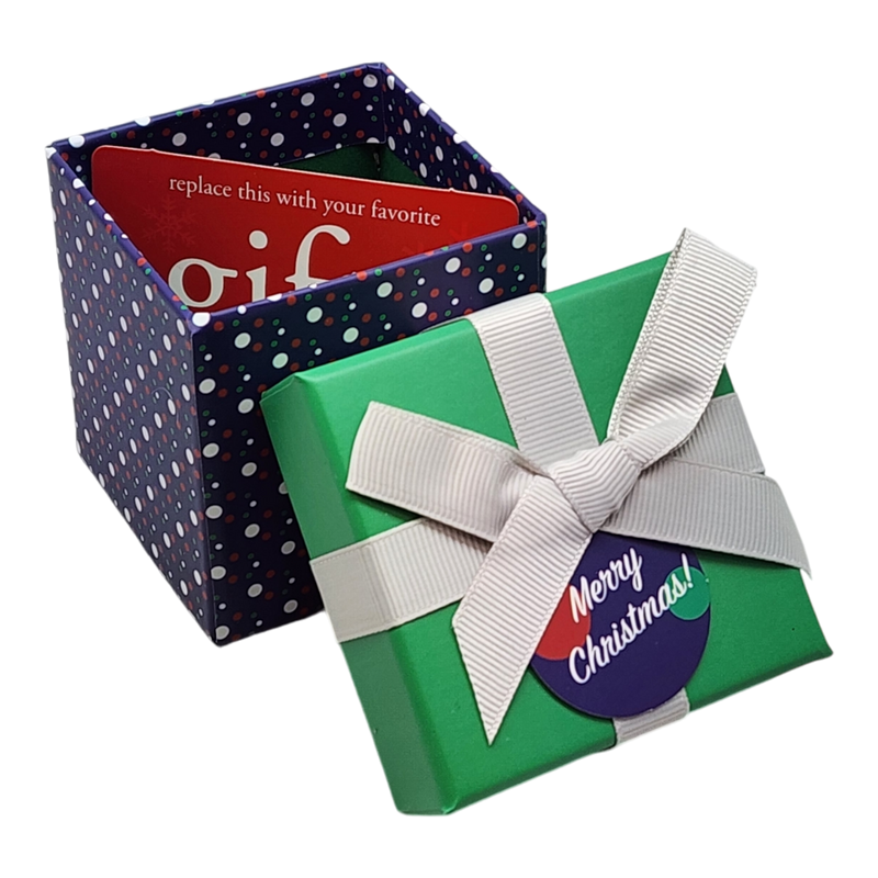 Gift Box Cube for Gift Cards - 3" x 3" - Dots
