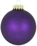 Christmas By Krebbs 2 5/8 Glass Balls - Gold Caps - Violet Velvet 8 Pack
