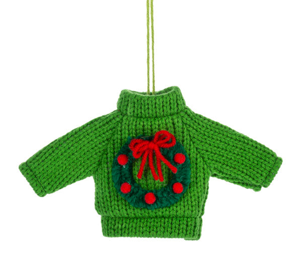 Knit Christmas Sweater Ornament -