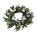 14 Inch Silver Advent Wreath With Pine - Christmas >> Advent - by Roman - view 3