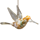 Blown Glass Hummingbird - Golden Petal