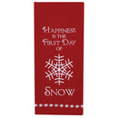 Happiness Is The First Day Of Snow Dish Towel