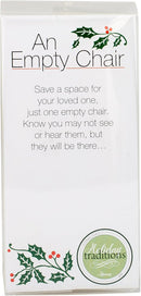 Chair With Wreath Memorial Ornament