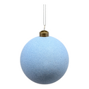 4.5-Inch Light Blue Velvet-Feel Ball Ornaments - Set of 4 - Christmas >> Ornaments >> Novelty - by Holiday Time - view 2